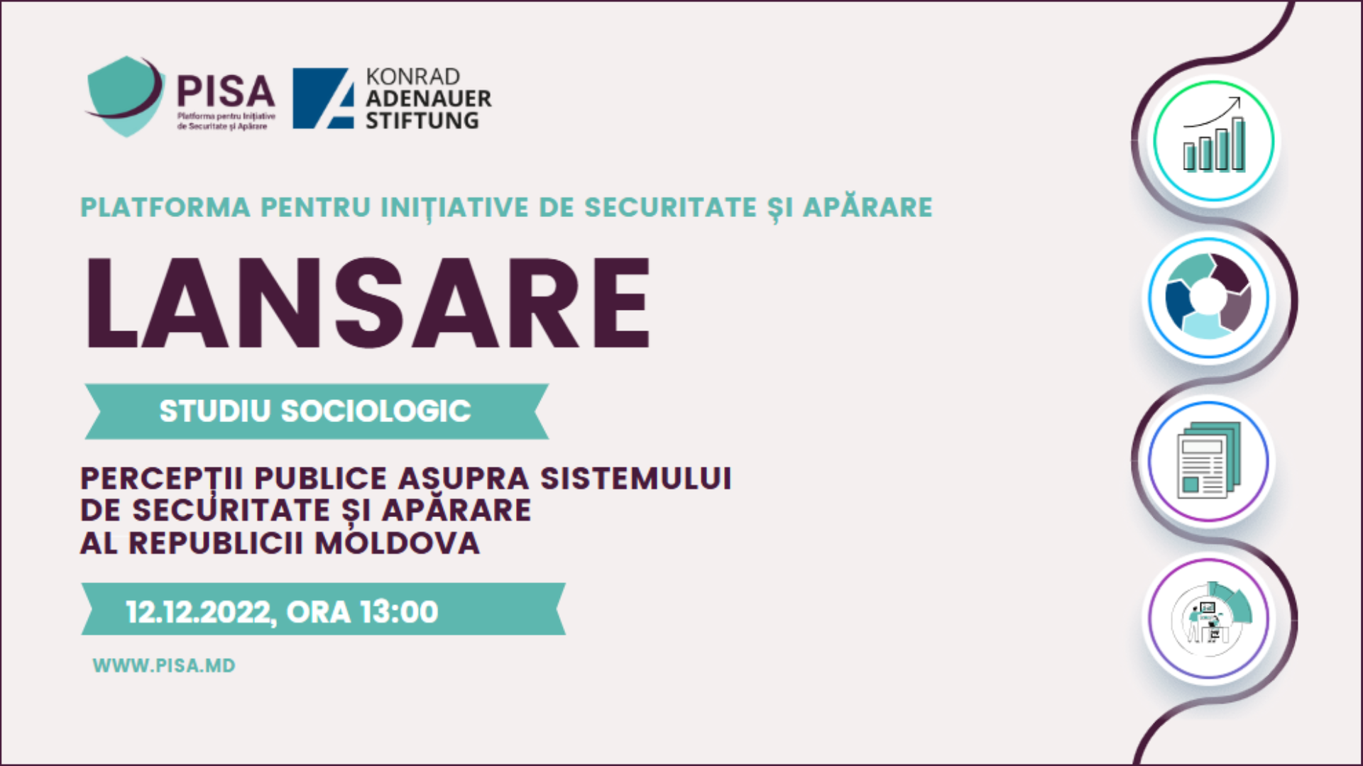 Prezentarea studiului sociologic ” Percepții publice asupra sistemului de securitate și apărare al Republicii Moldova”