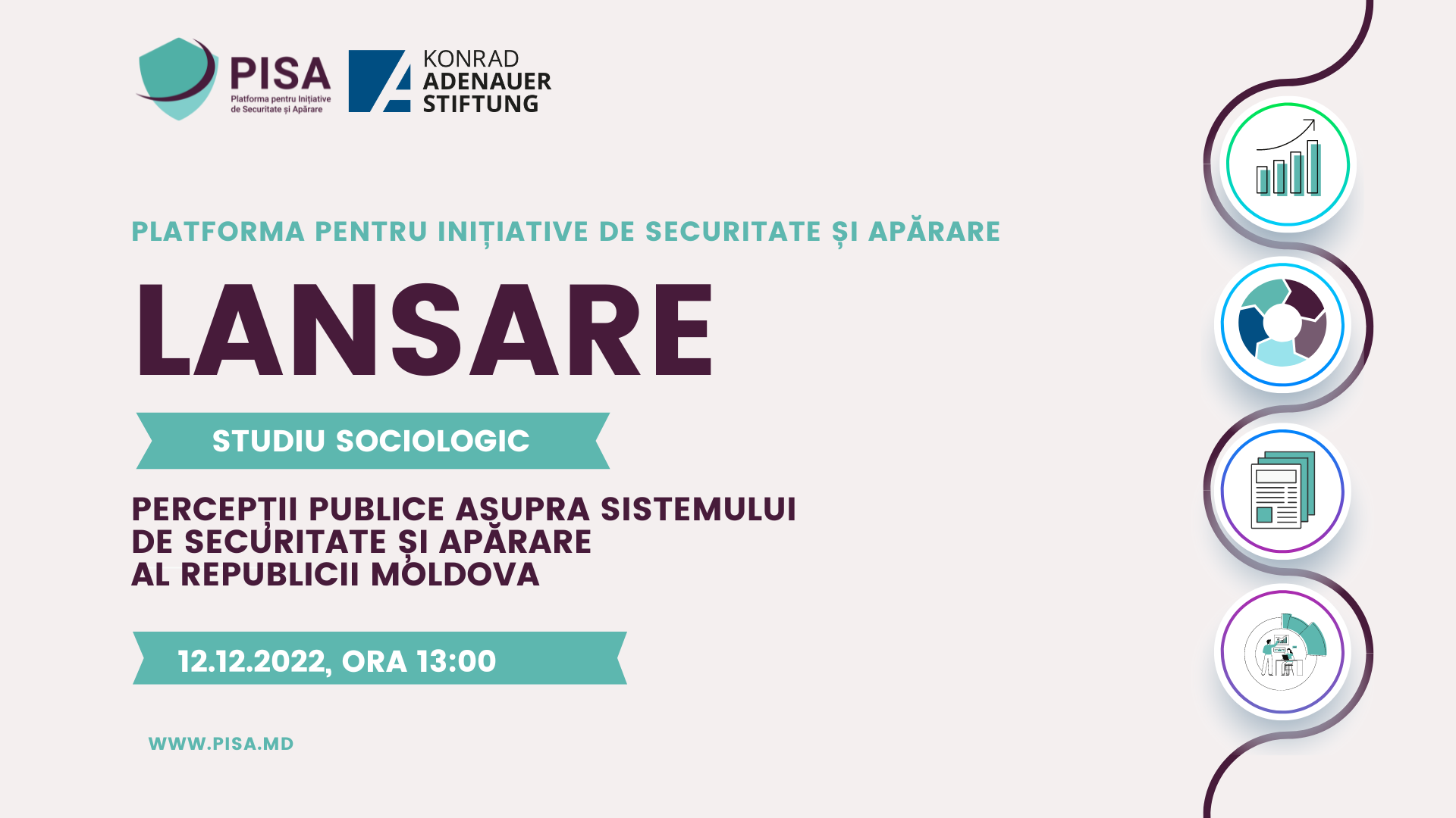 Prezentarea studiului sociologic ” Percepții publice asupra sistemului de securitate și apărare al Republicii Moldova”