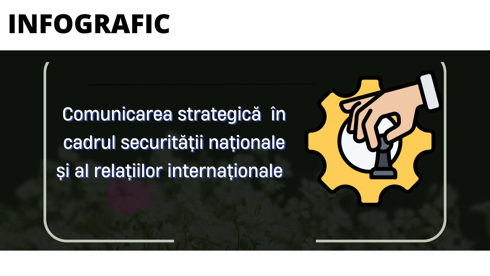 INFOGRAFIC: Comunicarea strategică în cadrul securității naționale și al relațiilor internaționale se referă la: