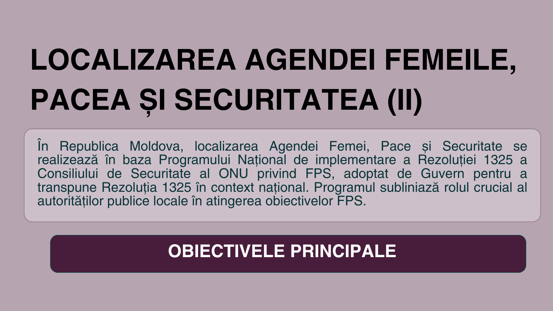 INFOGRAFIC: LOCALIZAREA AGENDEI FEMEILE, PACEA ȘI SECURITATEA (II)