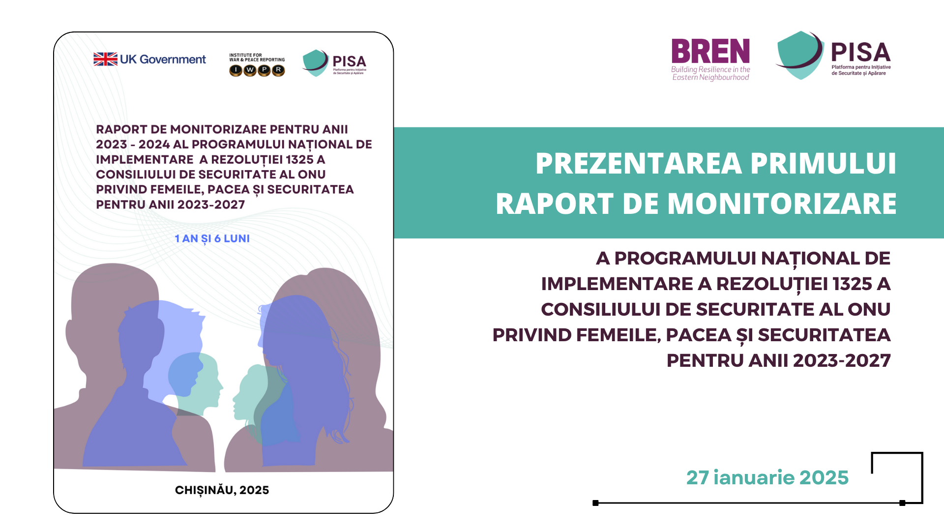 PREZENTAREA PRIMULUI RAPORT DE MONITORIZARE (2023 – 2024) A PROGRAMULUI NAȚIONAL DE IMPLEMENTARE A REZOLUȚIEI 1325 A CONSILIULUI DE SECURITATE AL ONU PRIVIND FEMEILE, PACEA ȘI SECURITATEA PENTRU ANII 2023-2027